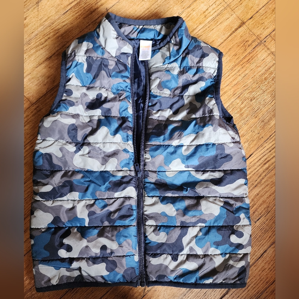 Gymboree Blue and Gray Puffer Vest